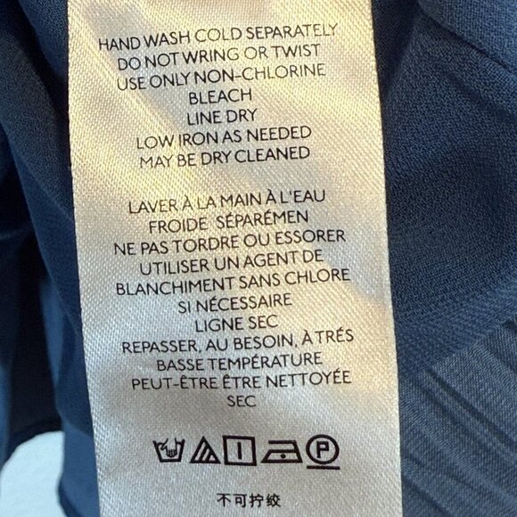 Anthropologie Blue Slip Dress Minimalist Oversized Long Sleeve Large - Picture 7 of 9